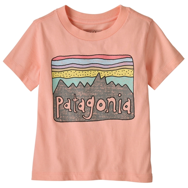 Patagonia Baby Fitz Roy Skies T-Shirt - Sunlit Pink
